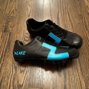 Lake MX1 leather/carbon lace up gravel shoes